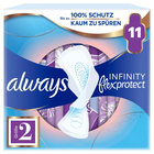 Always Infinity Flexprotect Binden, Größe 2, 11 Stück, Bis zu 100% Schutz, kaum zu spüren